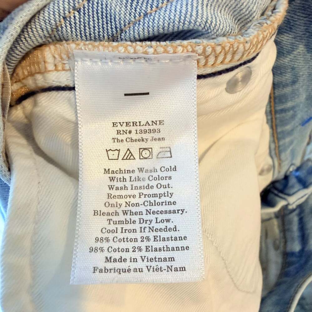 Everlane The Cheeky Jean Light Wash High-Rise Ankle Denim Size 25 - Picture 7 of 8